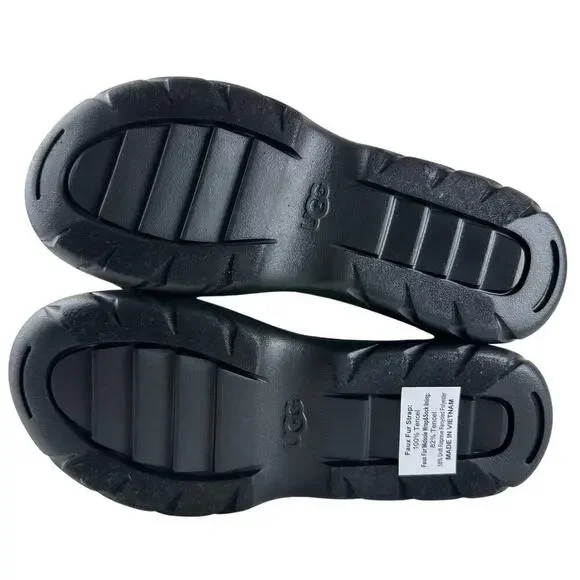 UGG Olive Green Faux Fur Slingback Platform Slippers Women’s US 10 Cozy Y2K - Picture 8 of 9